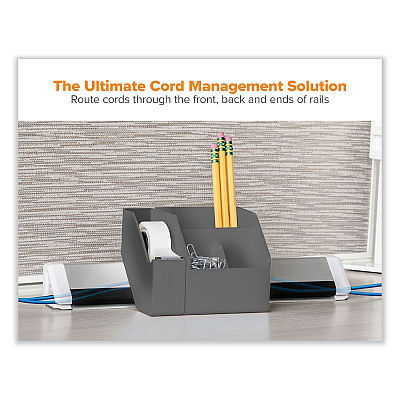 Bostitch Konnect Desk Organizer and Cable Management 17-Piece Kit, Plastic, Gray (KTCKIT5GRAY)