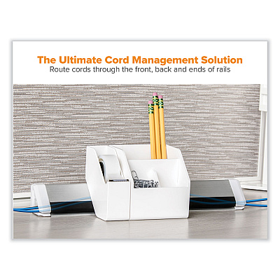 Bostitch Konnect Desk Organizer and Cable Management 17-Piece Kit, Plastic, White (KTCKIT5WHITE)