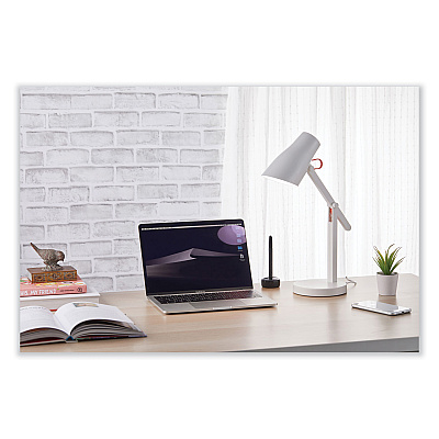 Bostitch Office LED Desk Lamp with Qi Wireless Charging, 17.5" High, White Base (LED2101)