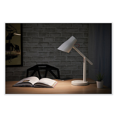 Bostitch Office LED Desk Lamp with Qi Wireless Charging, 17.5" High, White Base (LED2101)