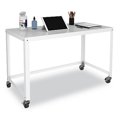Hirsh Industries RTA Mobile Desk, 47.45 x 23.88 x 29.6, White (HID21114)