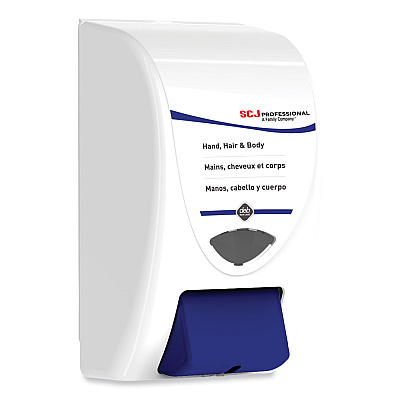 SC Johnson Professional Cleanse Hand, Hair and Body Dispenser, 2 L, 6.4 x 5.7 x 11.5, White/Blue, 8/Carton (SJNSHW2LDP)