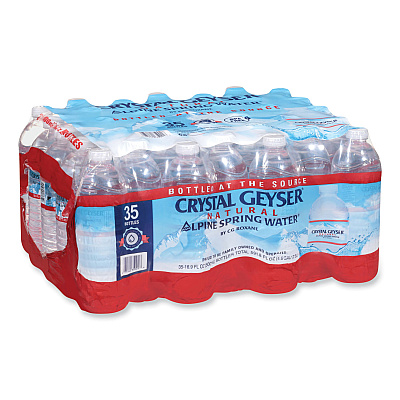 Crystal Geyser Natural Alpine Spring Water, 16.9 oz Bottle, 35/Carton (CGW35001CTDEP)