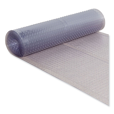 ES Robbins Ribbed Vinyl Carpet Runner, 27 x 240, Clear (ESR184015)