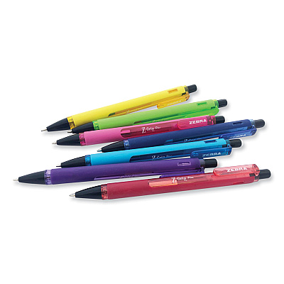 Zebra Z-Grip Plus Mechanical Pencil, 0.7 mm, HB (#2), Black Lead, Assorted Barrel Colors, 3/Pack (ZEB55403)