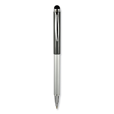 Zebra StylusPen Telescopic Ballpoint Pen/Stylus, Retractable, Medium 1 mm, Black Ink, Blue/Gray Barrel, 2/Pack (ZEB33602)