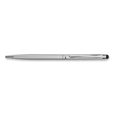 Zebra StylusPen Twist Ballpoint Pen/Stylus, Silver (ZEB33161)