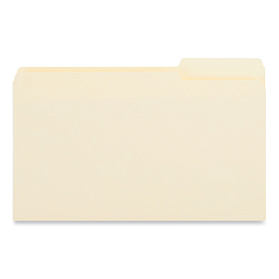 Universal Top Tab File Folders, 1/3-Cut Tabs: Right Position, Legal Size, 0.75" Expansion, Manila, 100/Box (UNV15123)