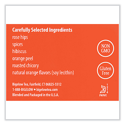 Bigelow Orange and Spice Herbal Tea, 28/Box (BTC10398)