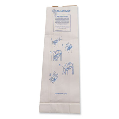 Janitized Vacuum Filter Bags Designed to Fit Windsor Versamatic, 100/Carton (APCJANWIVER3)