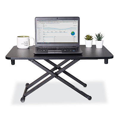 Victor Height Adjustable Laptop Standing Desk, 28.8 x 18.5 x 2.6 to 16, Black (VCTDCX110)