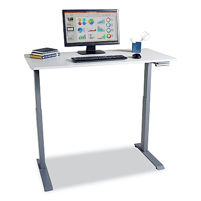 Victor Electric Height Adjustable Standing Desk, 48 x 23.6 x 28.7 to 48.4, White (VCTDC840W)