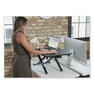 Victor Height Adjustable Laptop Standing Desk, 28.8 x 18.5 x 2.6 to 16, Black (VCTDCX110)