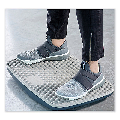 Victor ST590 Steppie Soft Top Standing Desk Mat, 22.15 x 14.25, Light Gray