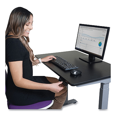 Victor Electric Height Adjustable Standing Desk, 36 x 23.6 x 28.7 to 48.4, Black (VCTDC830B)
