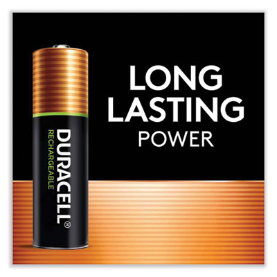 Duracell Rechargeable StayCharged NiMH Batteries, AA, 2/Pack (DURNLAA2BCD)
