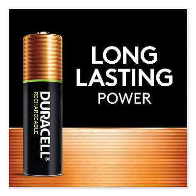 Duracell Rechargeable StayCharged NiMH Batteries, AAA, 2/Pack (DURNLAAA2BCD)
