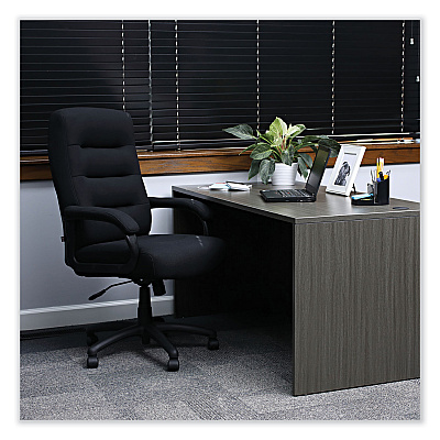 Alera Kesson Series High-Back Office Chair, Supports Up to 300 lb, 19.21" to 22.7" Seat Height, Black (ALEKS4110)