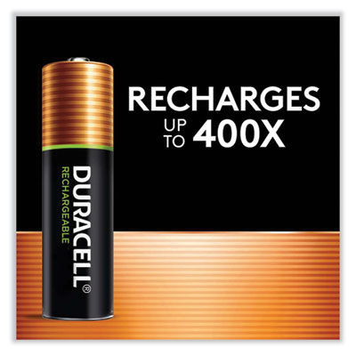 Duracell Rechargeable StayCharged NiMH Batteries, AA, 2/Pack (DURNLAA2BCD)