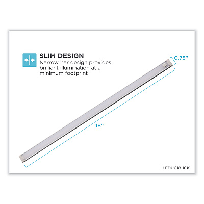 BLACK+DECKER LED Dimmable Under Counter Lighting With Motion Sensor and Magnetic Option Five-Bar Kit, 0.78w x 0.39h (LEDUC181CK)