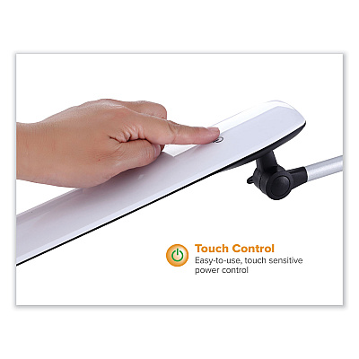 Bostitch Dual Swing Arm Dimmable Desk Lamp, 19.69" High, Black (VLED1509)
