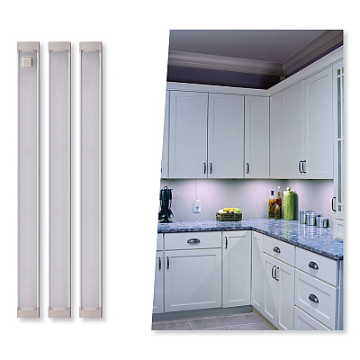 BLACK+DECKER LED Dimmable Under Counter Lighting with Motion Sensor Three-Bar Kit, 0.78w x 0.39h (LEDUC93CK)