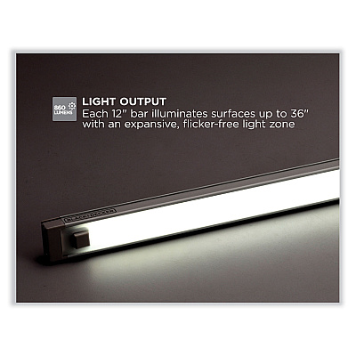 BLACK+DECKER LED Under Cabinet Lighting Kit with Magnetic Option Two-Bar Kit, 0.78w x 0.39h (LEDUC122DK)