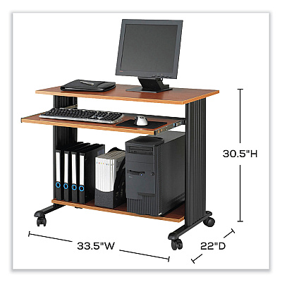 Safco Muv Standing Desk, 35.5" x 22" x 30.5", Cherry (SAF1921CY)