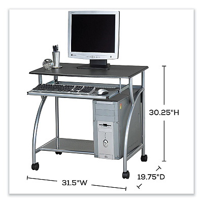Safco Eastwinds Series Argo PC Workstation, 31.5" x 19.75" x 30.25", Anthracite (SAF947ANT)