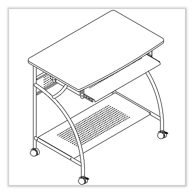 Safco Eastwinds Series Argo PC Workstation, 31.5" x 19.75" x 30.25", Anthracite (SAF947ANT)