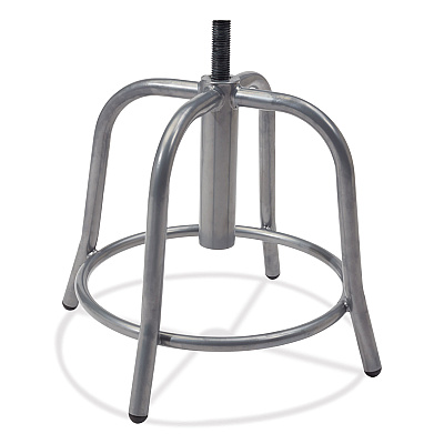 NPS 6800 Series Height Adjustable Fabric Padded Swivel Stool, Supports 300 lb, 18" to 25" Seat Height, Charcoal Seat/Gray Base (NPS6820S02)