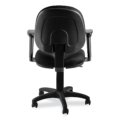NPS Comfort Task Chair with Arms, Supports Up to 300 lb, 19" to 23" Seat Height, Black Seat, Black Back, Black Base (NPSCTCA)