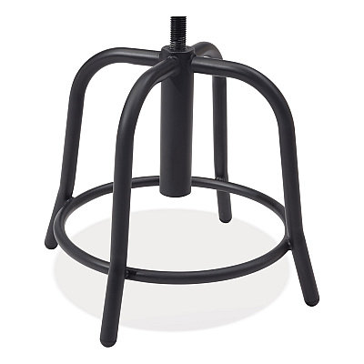 NPS 6800 Series Height Adjustable Fabric Seat Stool, Supports Up to 300 lb, 18" to 25" Seat Height, Charcoal Seat/Black Base (NPS6820S10)