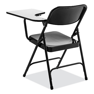 NPS 5200 Series Left-Side Tablet-Arm Folding Chair, Supports 480 lb, 17.25" Seat Height, Black, 2/Carton (NPS5210L)
