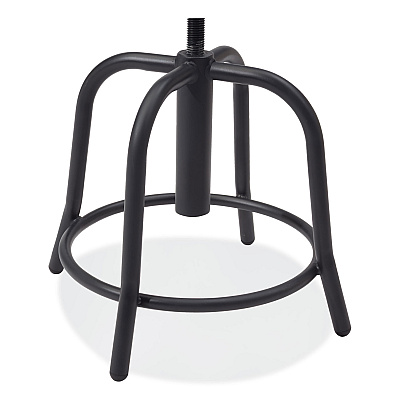 NPS 6800 Series Height Adjustable Fabric Seat Swivel Stool, Supports Up to 300 lb, 18" to 25" Seat Height, Black Seat/Base (NPS6810S10)