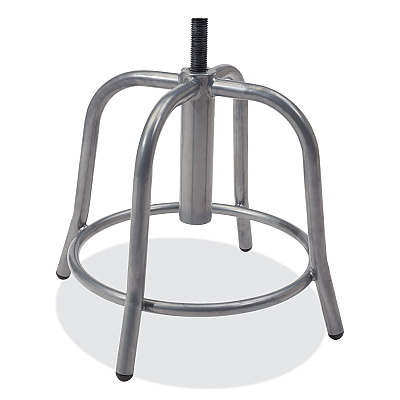 NPS 6800 Series Height Adjustable Fabric Seat Swivel Stool, Supports Up to 300 lb, 18" to 25" Seat Height, Black Seat/Gray Base (NPS6810S02)
