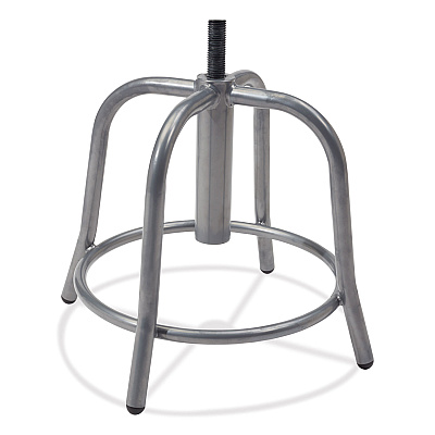NPS 6800 Series Height Adjustable Metal Seat Stool, Supports Up to 300 lb, 18" to 24" Seat Height, Blueberry Seat, Gray Base (NPS680502)