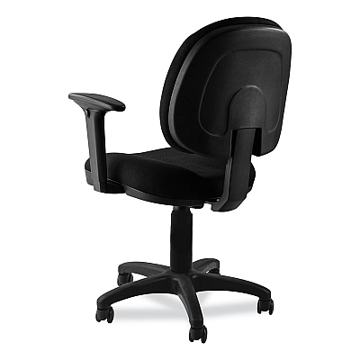 NPS Comfort Task Chair with Arms, Supports Up to 300 lb, 19" to 23" Seat Height, Black Seat, Black Back, Black Base (NPSCTCA)