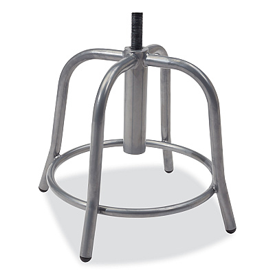 NPS 6800 Series Height Adjustable Metal Seat Swivel Stool, Supports Up to 300 lb, 18" to 24" Seat Height, Burgundy Seat/Gray Base (NPS681802)
