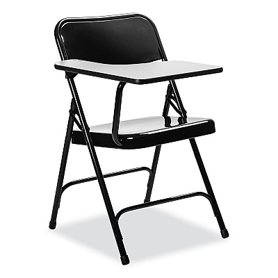 NPS 5200 Series Right-Side Tablet-Arm Folding Chair, Supports 480 lb, 17.25" Seat Height, Black, 2/Carton (NPS5210R)