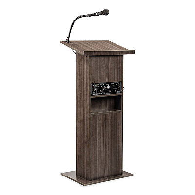 Oklahoma Sound Power Plus Lectern, 22 x 17 x 46, Ribbonwood (NPS111PLSRW)