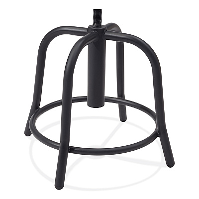 NPS 6800 Series Height Adjustable Metal Seat Stool, Supports Up to 300 lb, 18" to 24" Seat Height, Blueberry Seat/Black Base (NPS680510)