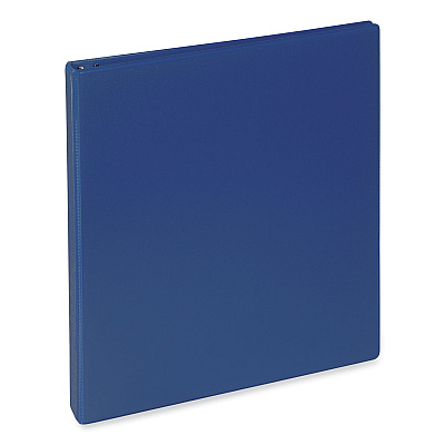 Universal Slant D-Ring View Binder, 3 Rings, 1.5" Capacity, 11 x 8.5, Navy Blue (UNV20718)