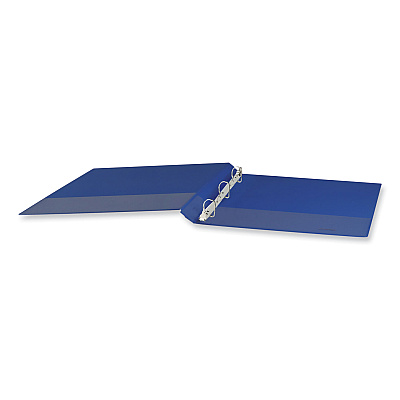 Universal Slant D-Ring View Binder, 3 Rings, 1.5" Capacity, 11 x 8.5, Navy Blue (UNV20718)