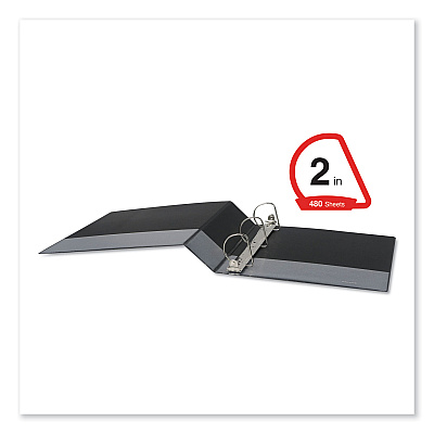 Universal Slant D-Ring View Binder, 3 Rings, 2" Capacity, 11 x 8.5, Black, 6/Carton (UNV20745PK)