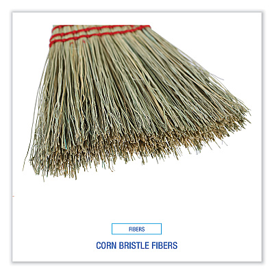Boardwalk Corn Whisk Broom, Corn Fiber Bristles, 9" Bristle Length, Yellow, 12/Carton (BWK951WC)