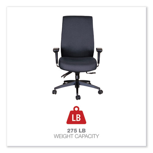 Alera Wrigley Series High Performance High-Back Multifunction Task Chair, Supports 275 lb, 18.7" to 22.24" Seat Height, Black (HPM4101)