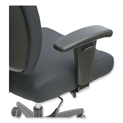 Alera Wrigley Series High Performance Mid-Back Synchro-Tilt Task Chair, Supports 275 lb, 17.91" to 21.88" Seat Height, Black (ALEHPS4201)