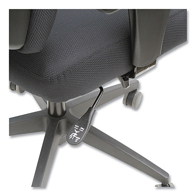 Alera Wrigley Series High Performance Mid-Back Synchro-Tilt Task Chair, Supports 275 lb, 17.91" to 21.88" Seat Height, Black (ALEHPS4201)
