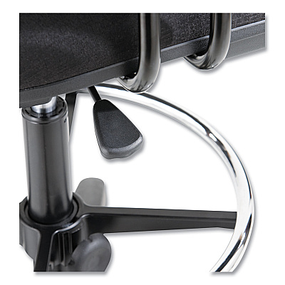 Alera Interval Series Swivel Task Stool, Supports Up to 275 lb, 23.93" to 34.53" Seat Height, Black Fabric (ALEIN4611)